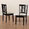 Baxton Studio Fenton Modern and Contemporary Transitional Dark Brown Finished Wood 2-Piece Dining Chair Set 177-11377-Zoro - alternate 5